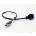 Usb3.0 female 20pin motherboard baffle cable
